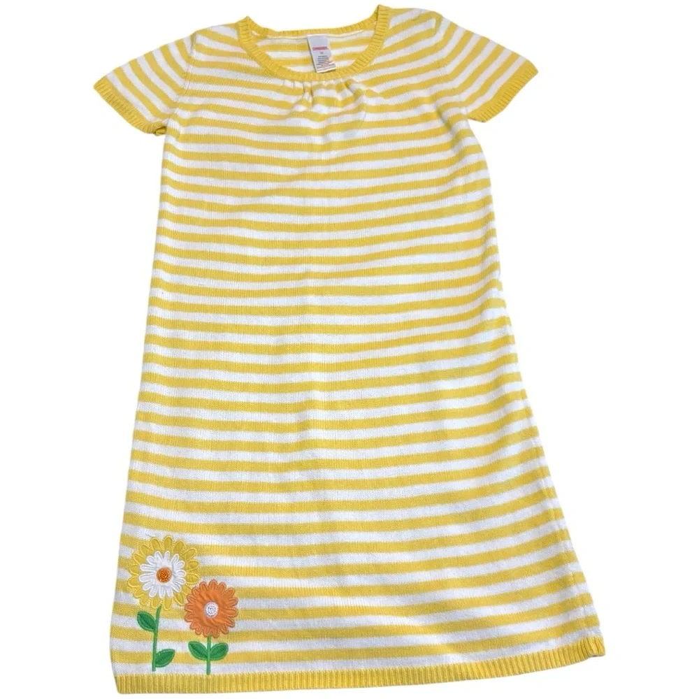 Gymboree Daisy Days striped sweater dress size 10
